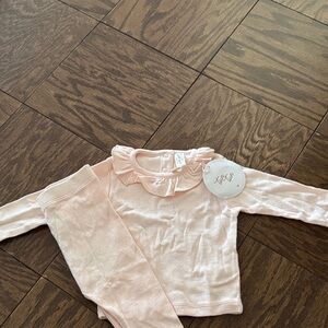 Tun Tun Baby Pink Pointelle Set